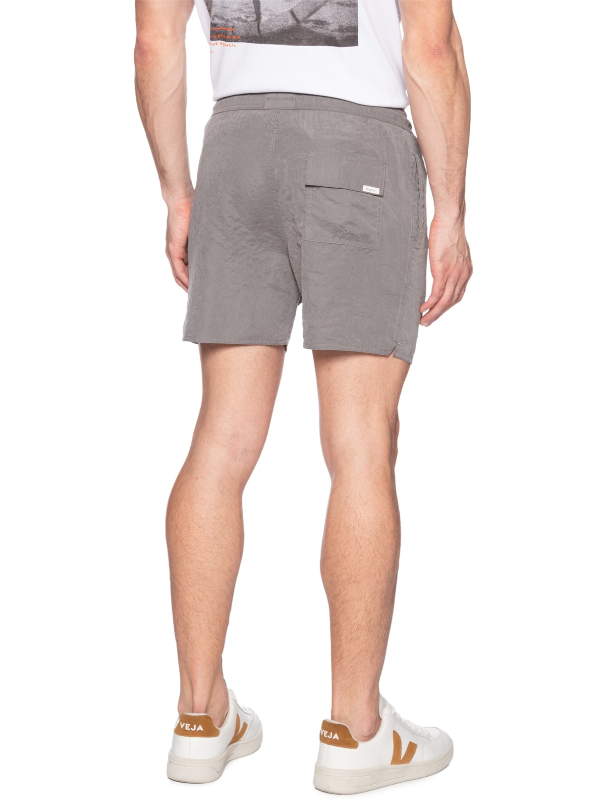 Short Masculino De Praia Peach Touch Cinza Austral