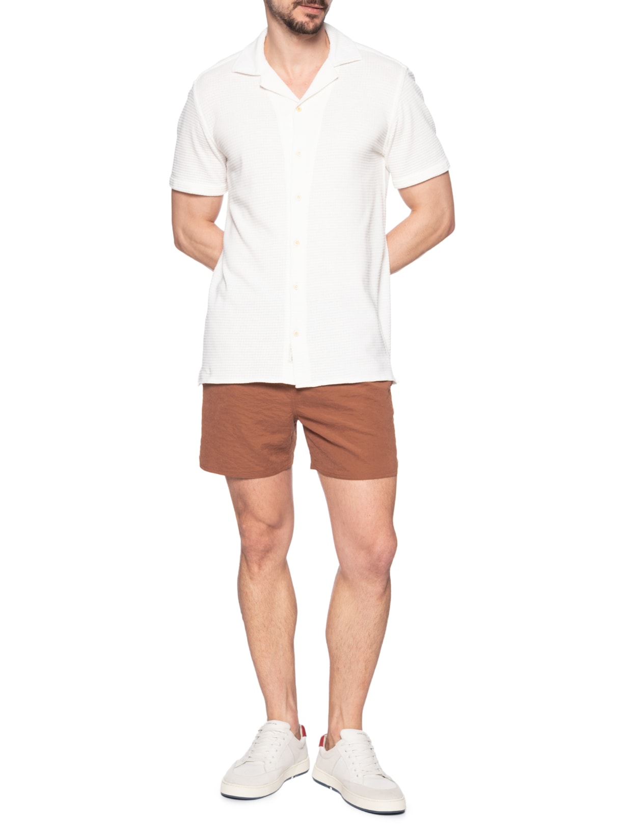 Short Masculino De Praia Peach Touch Marrom Austral