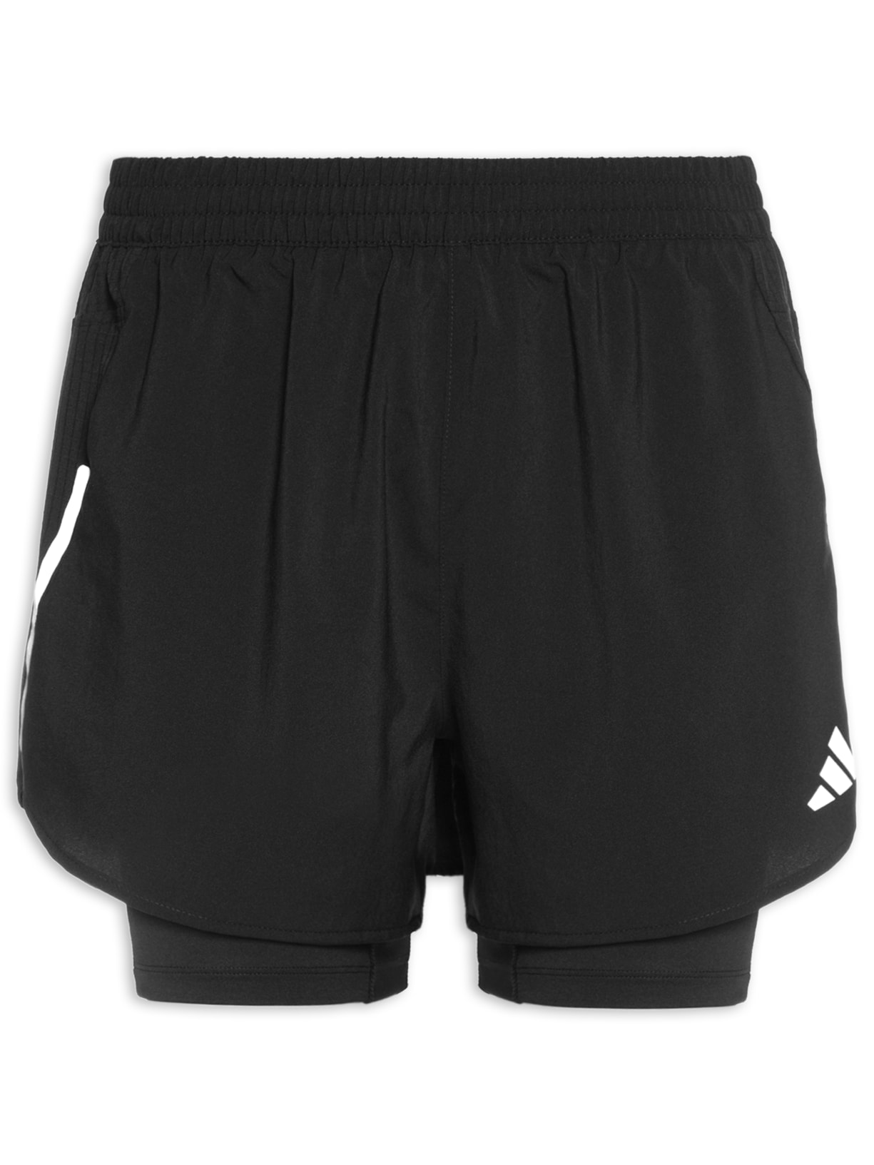 Short Masculino Design 4 Running 2 In 1 - Preto
