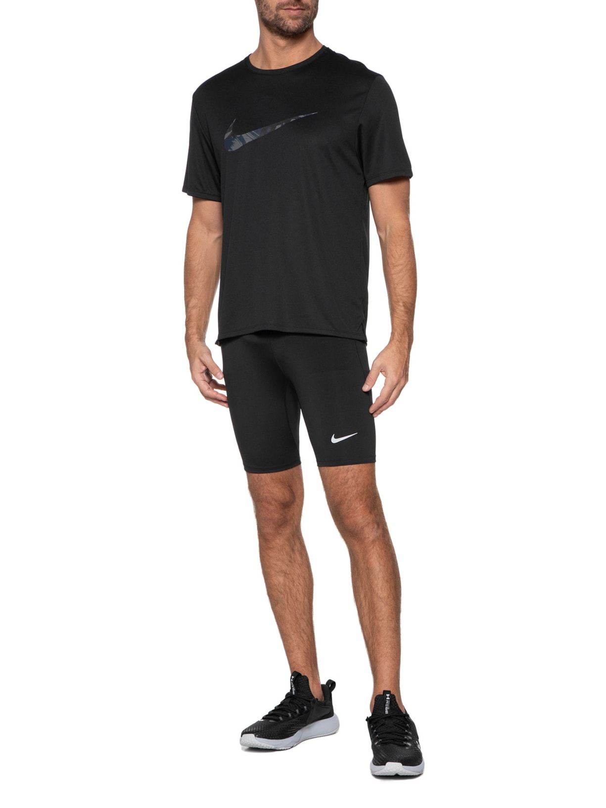 Short Masculino Df Fast Bf Half Tight Preto Nike