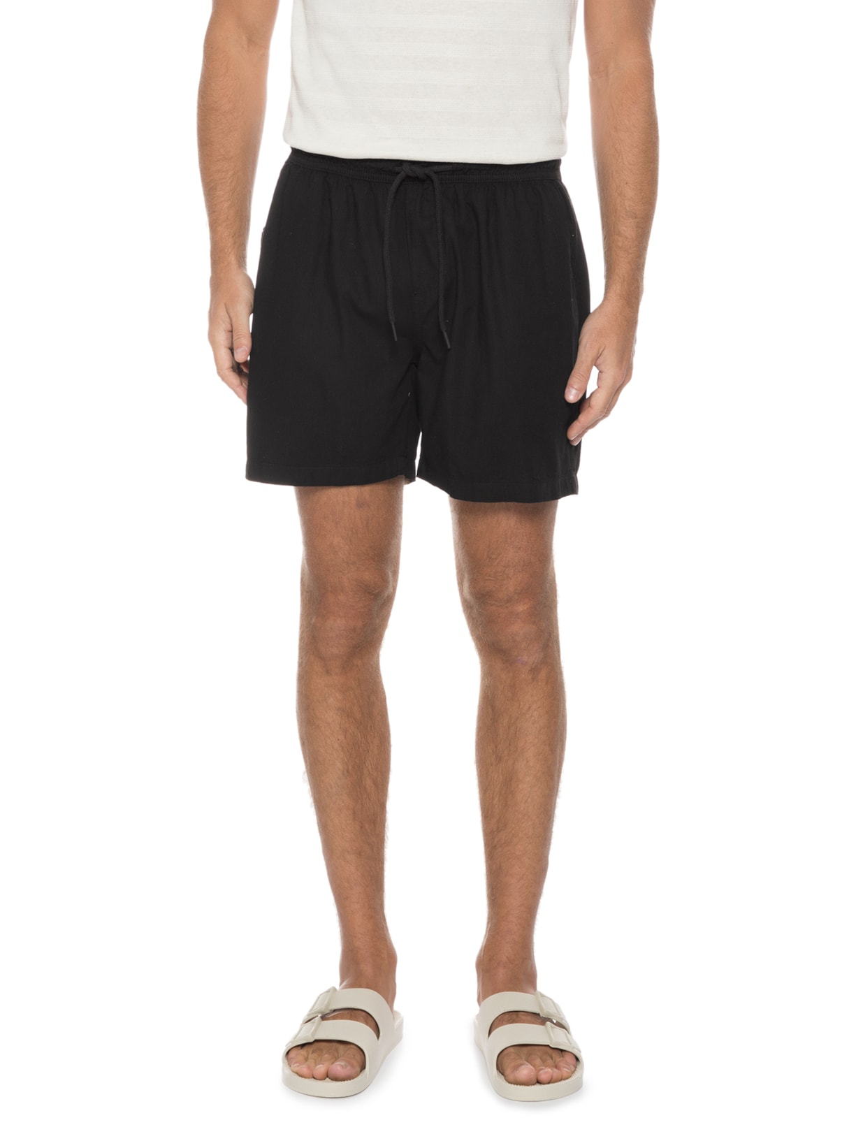 Short Masculino Elástico Caribe Preto Urbô