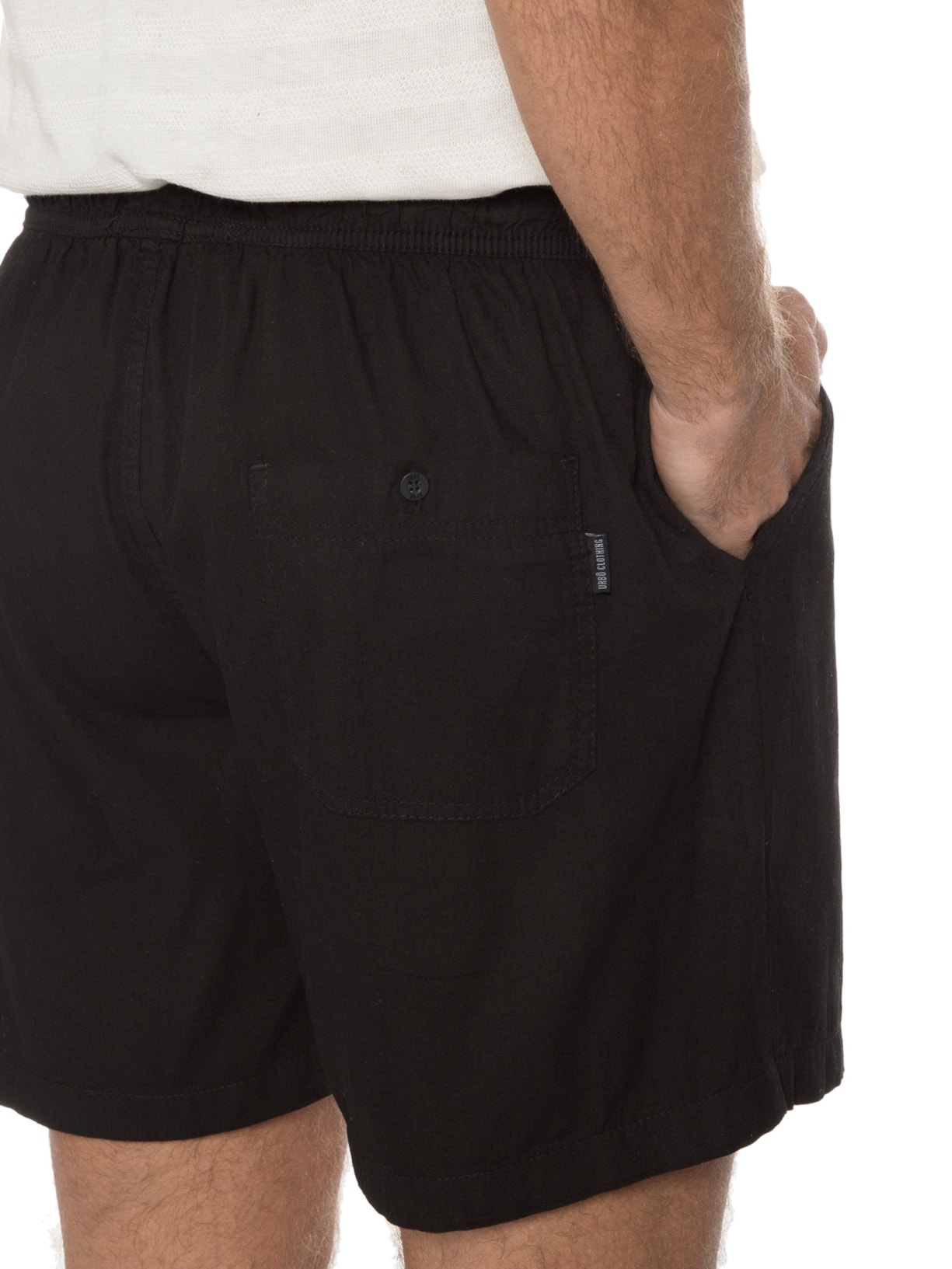 Short Masculino Elástico Caribe Preto Urbô