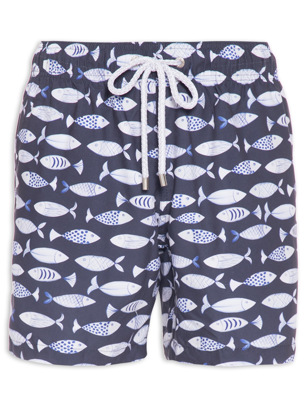 Short Masculino Elástico Estampado Al Mare Azul Barche