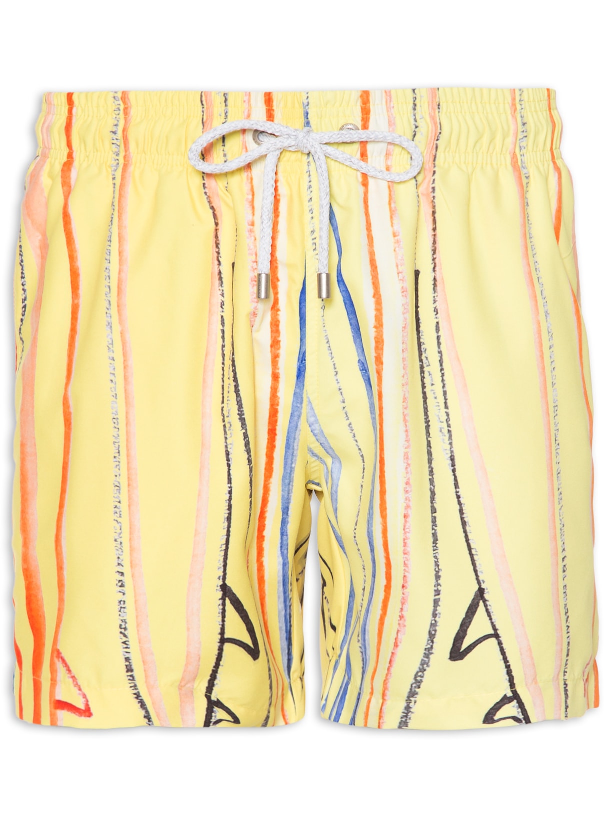 Short Masculino Elástico Estampado - Amarelo