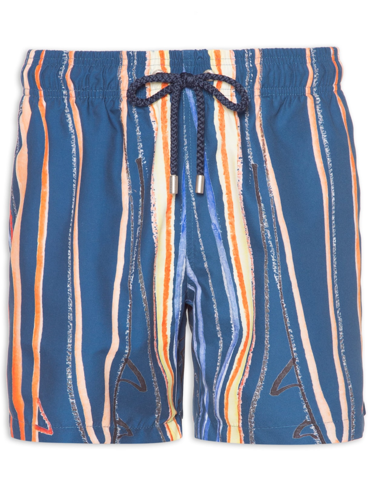 Short Masculino Elástico Estampado - Azul