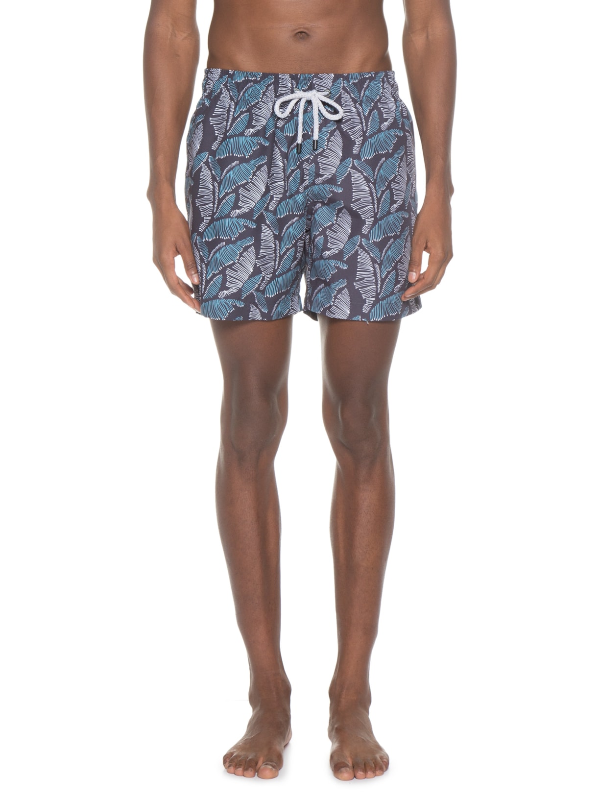 Short Masculino Elástico Estampado Azzurro Azul Barche