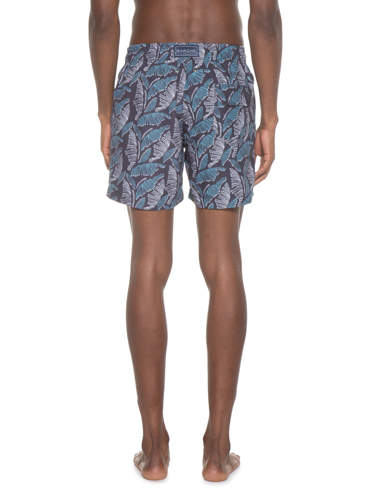 Short Masculino Elástico Estampado Azzurro Azul Barche