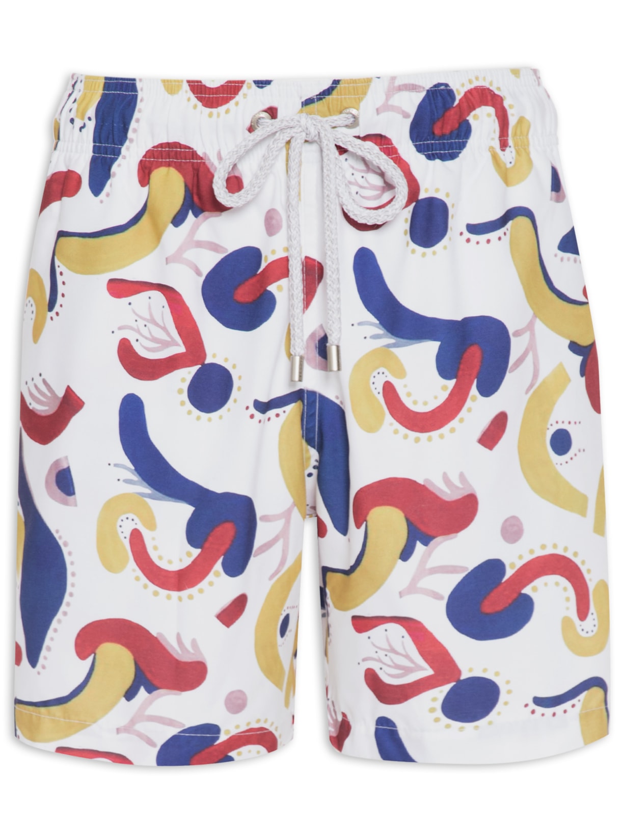Short Masculino Elástico Estampado Colore - Branco