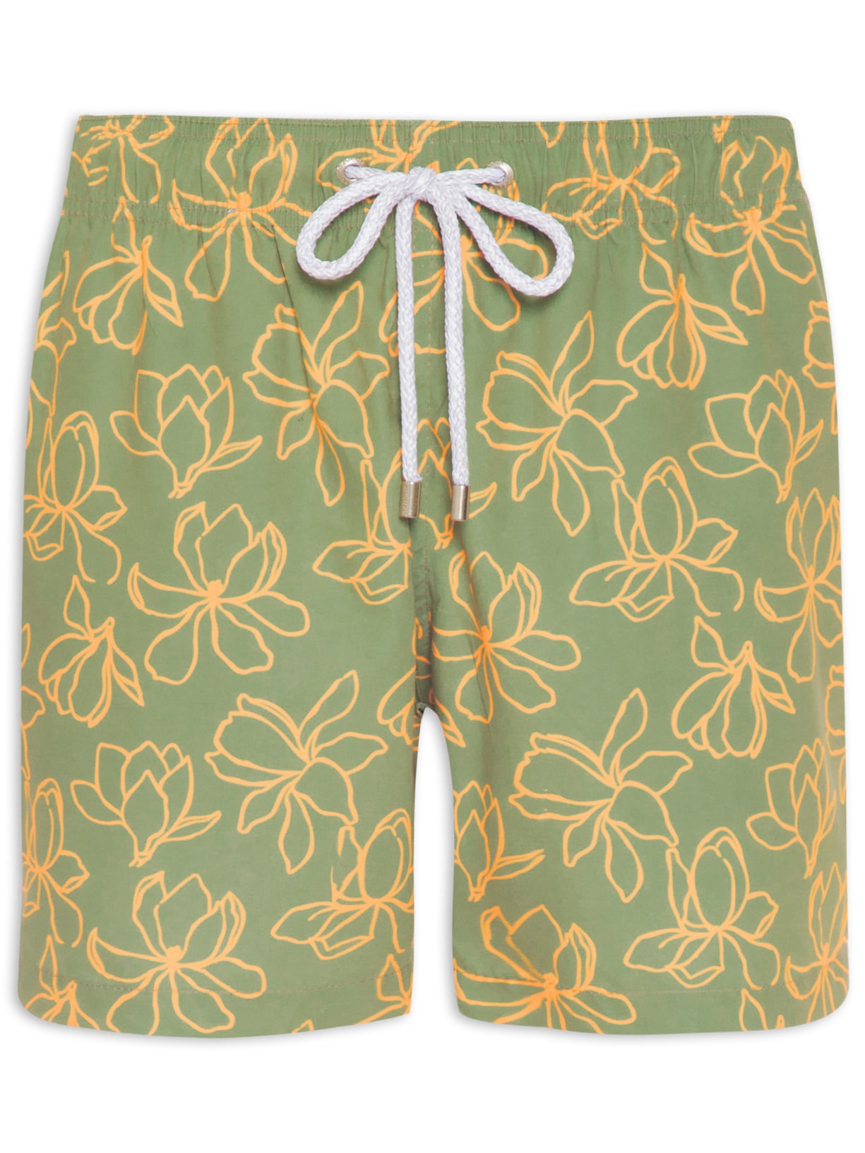 Short Masculino Elástico Estampado Fiore - Verde