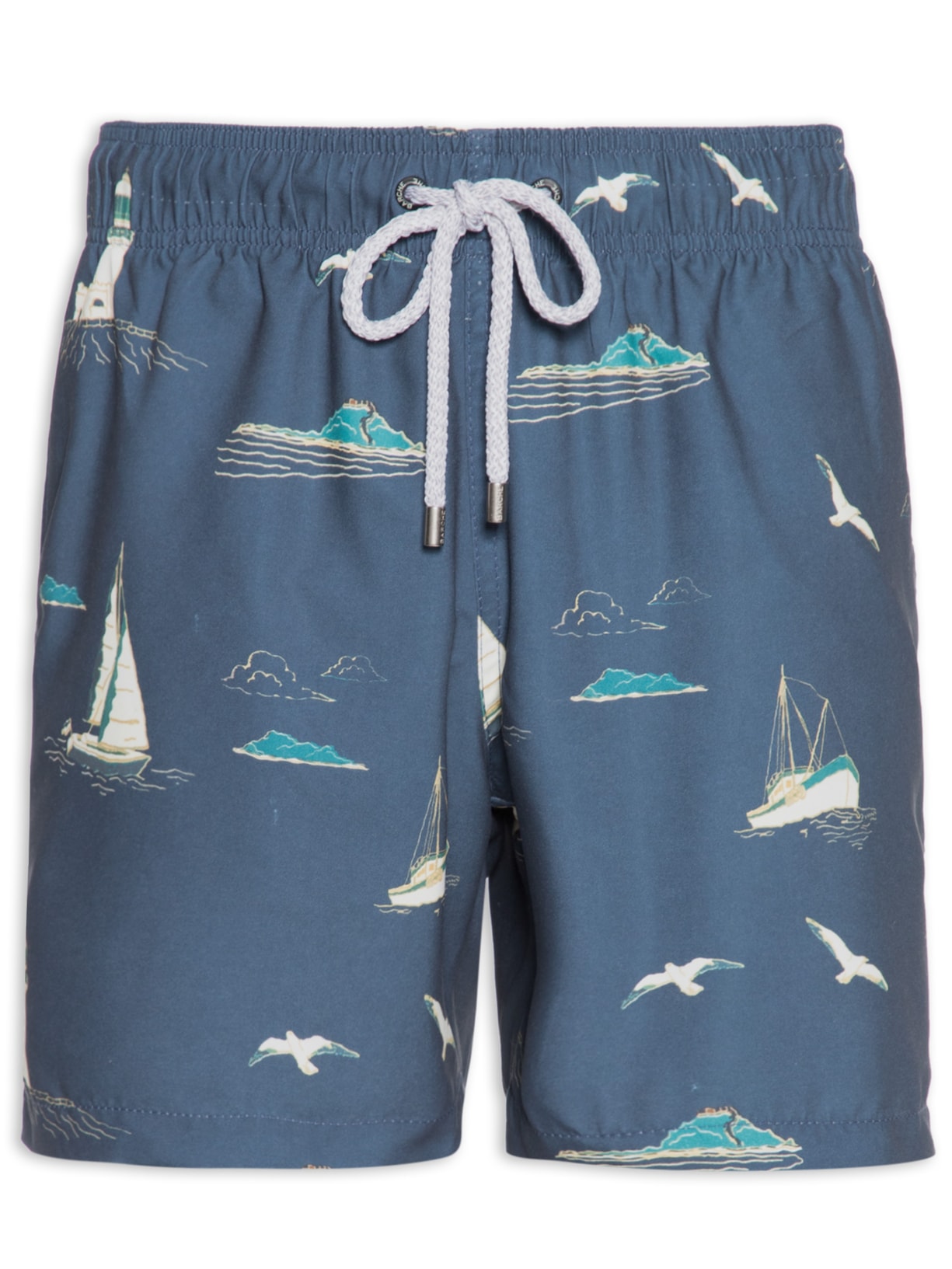 Short Masculino Elástico Estampado Navigare - Azul