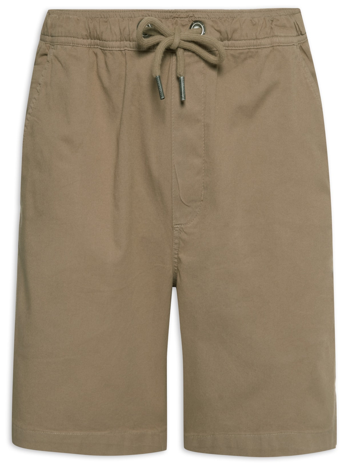 Short Masculino Elástico Estonado - Marrom