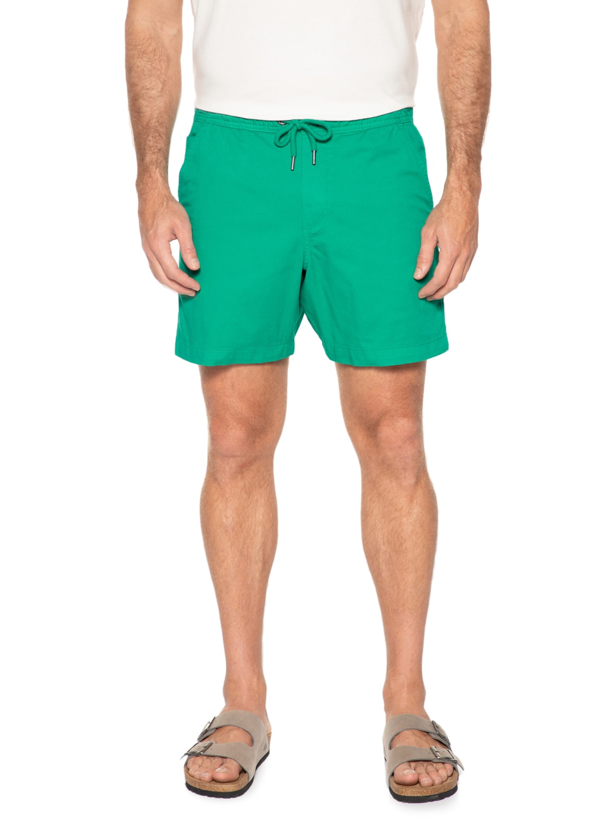 Short Masculino Elástico Estonado Verde Reserva