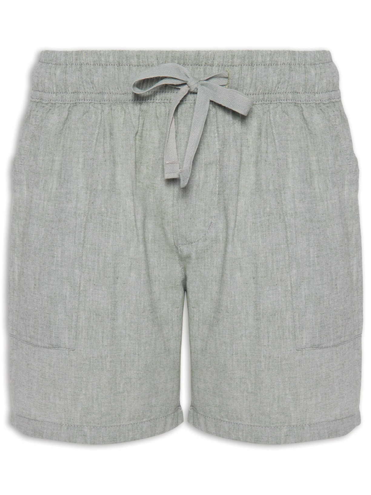 Short Masculino Elástico Linen Olive - Verde