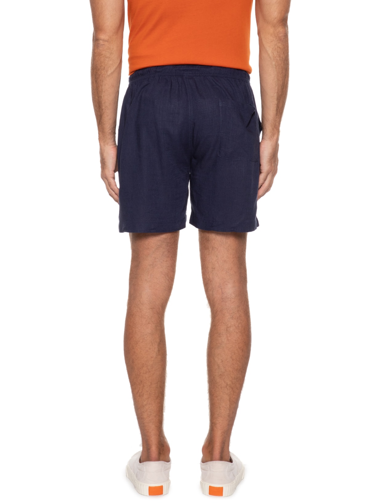 Short Masculino Elástico Linho Céu Noturno Azul Urbô