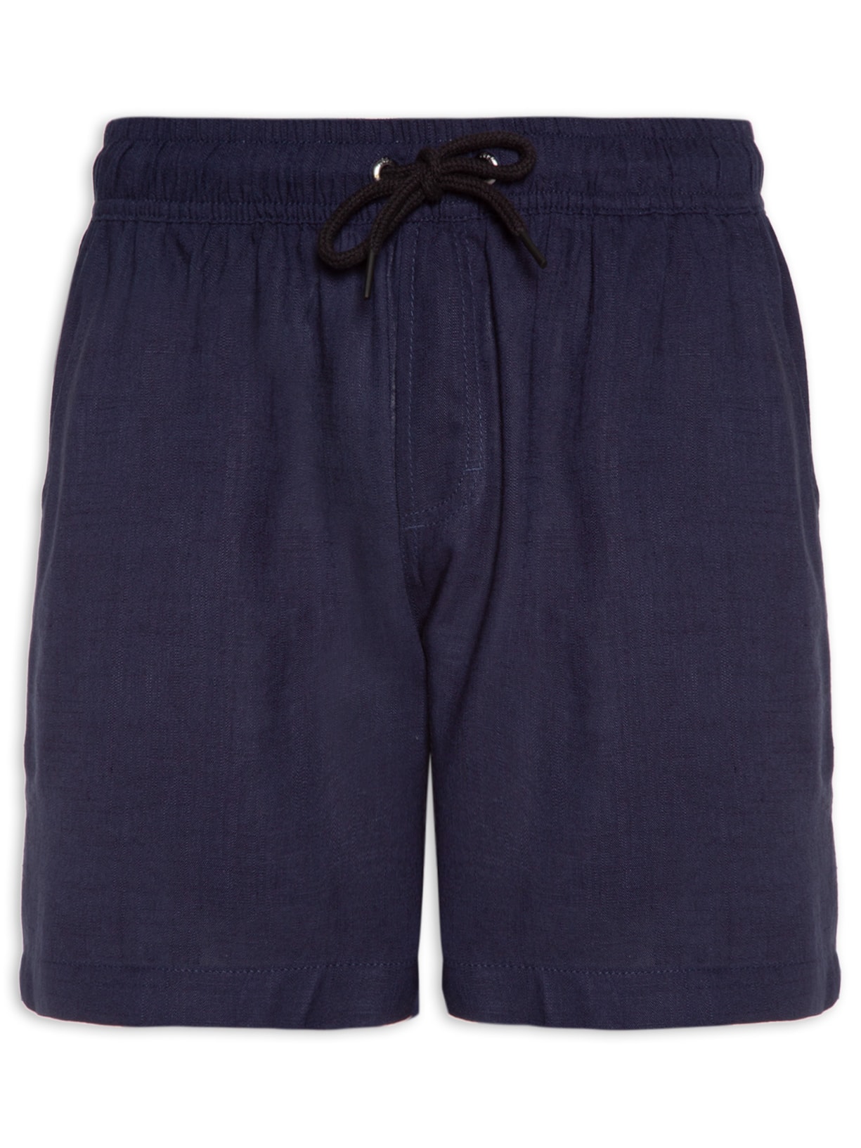 Short Masculino Elástico Linho Céu Noturno - Azul