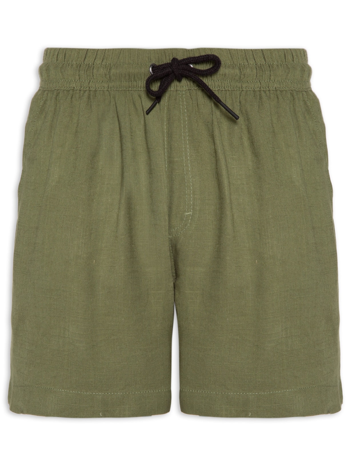 Short Masculino Elástico Linho Floresta - Verde