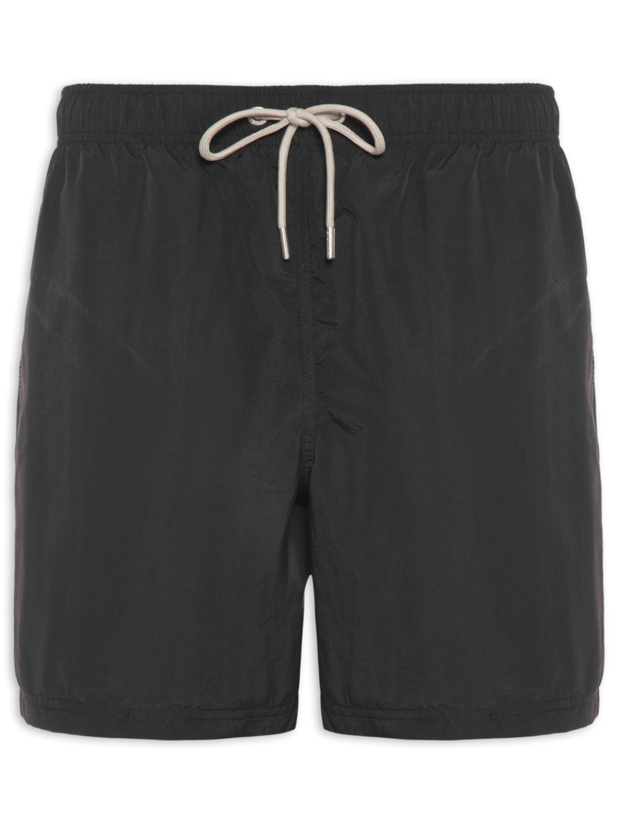 Short Masculino Elástico Zíper - Preto