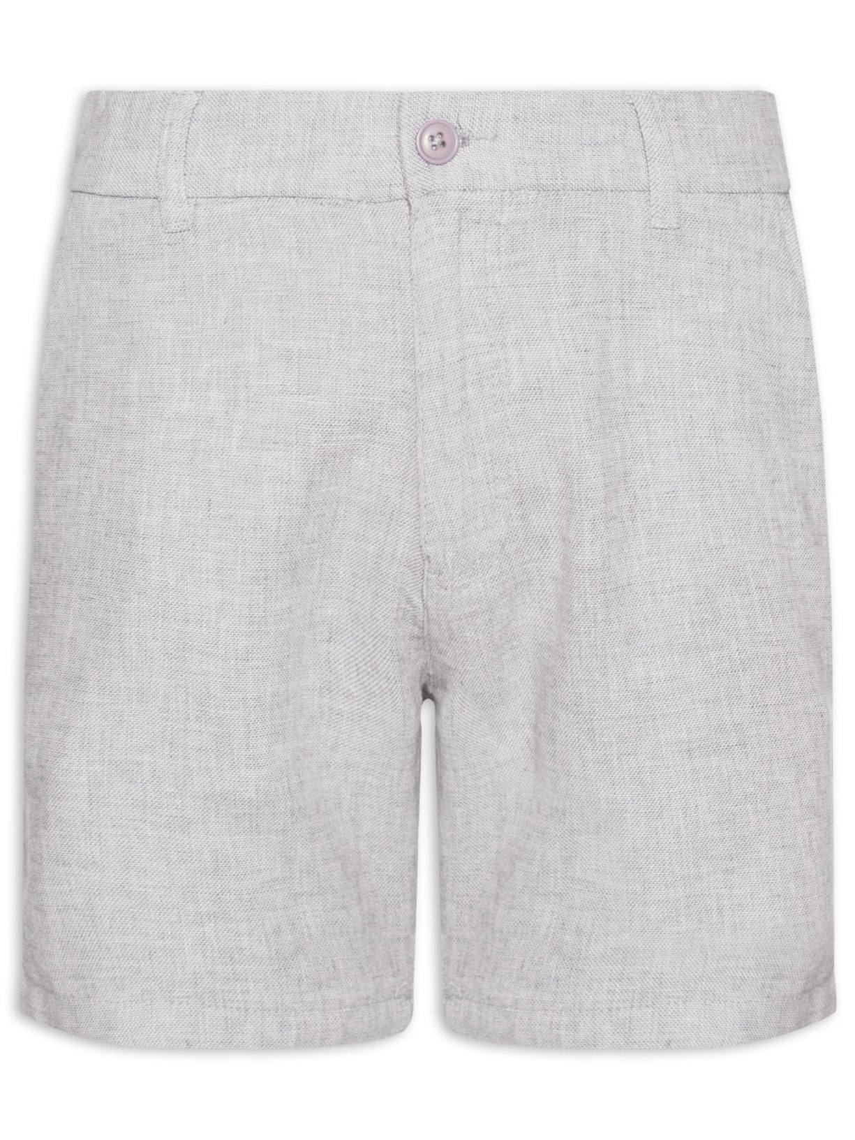 Short Masculino em Blend Linho Cinza '2 Essential