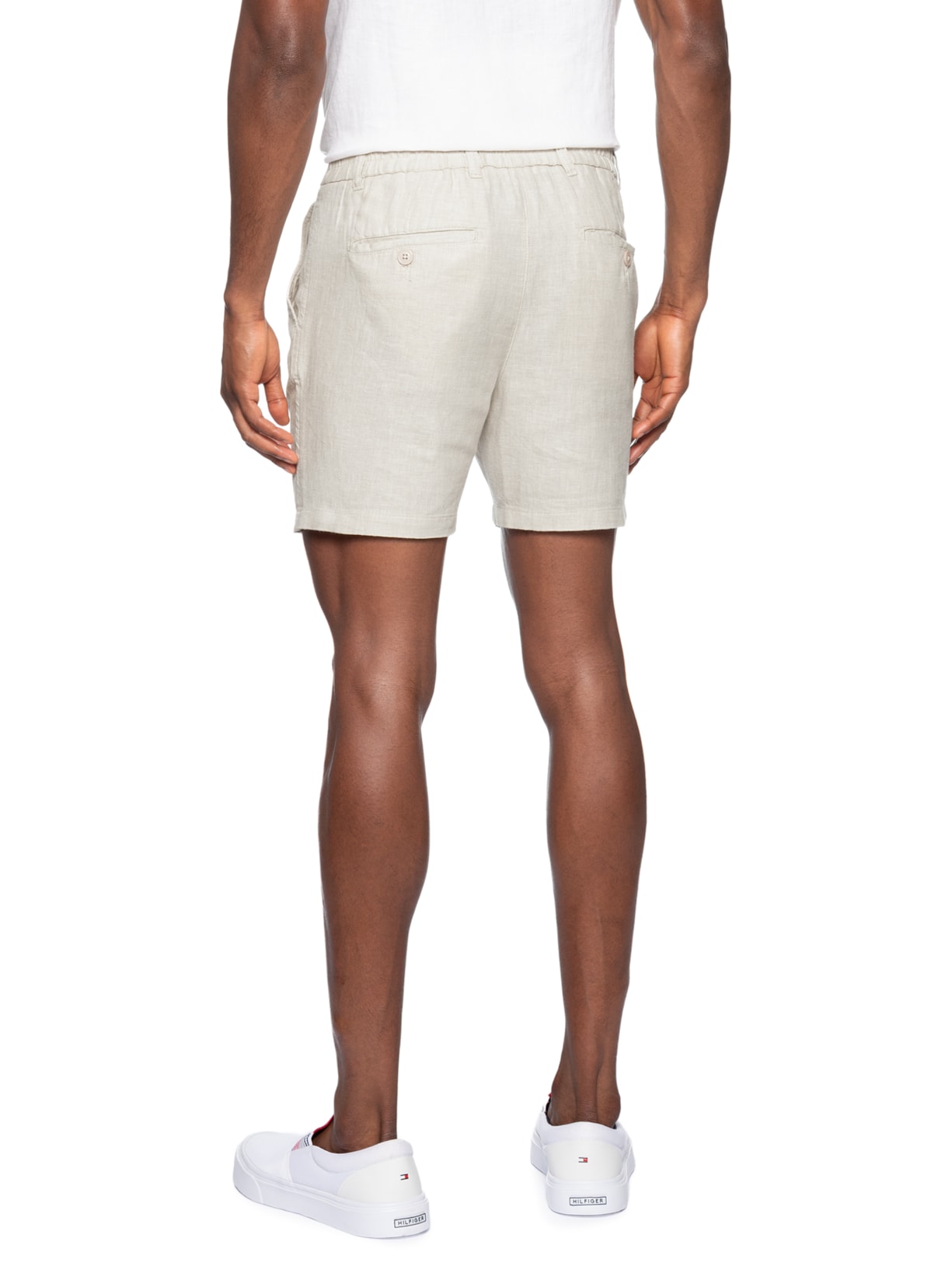 Short Masculino em Blend Linho – Bege '2 Essential