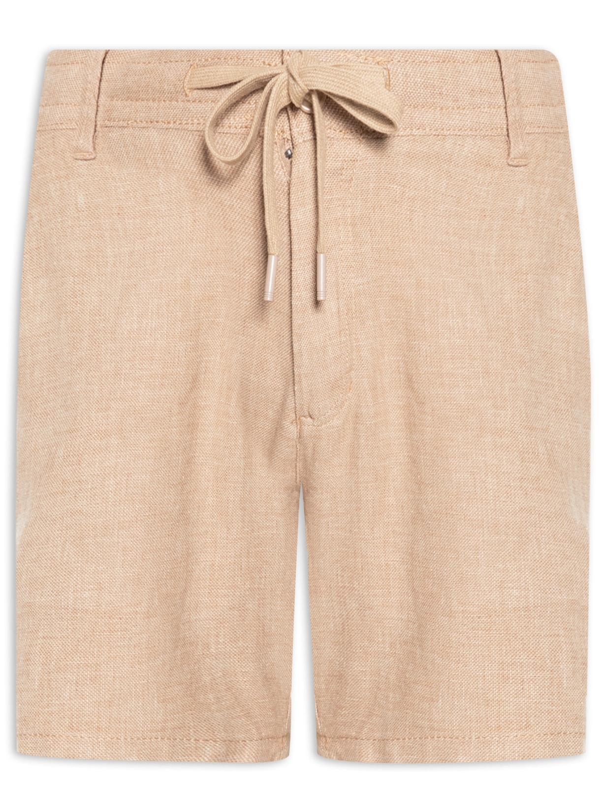 Short Masculino Em Linho - Bege