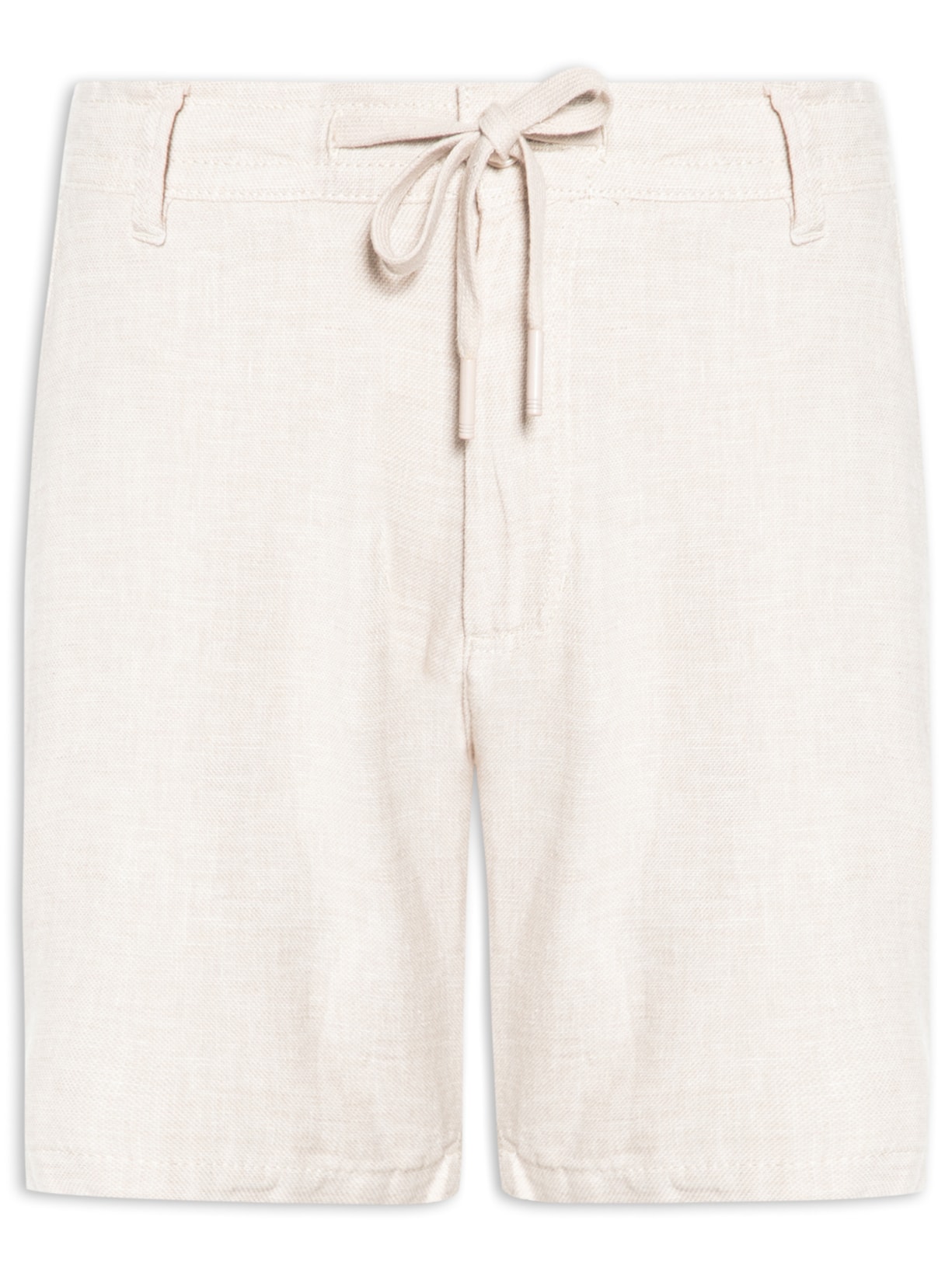Short Masculino Em Linho - Off White