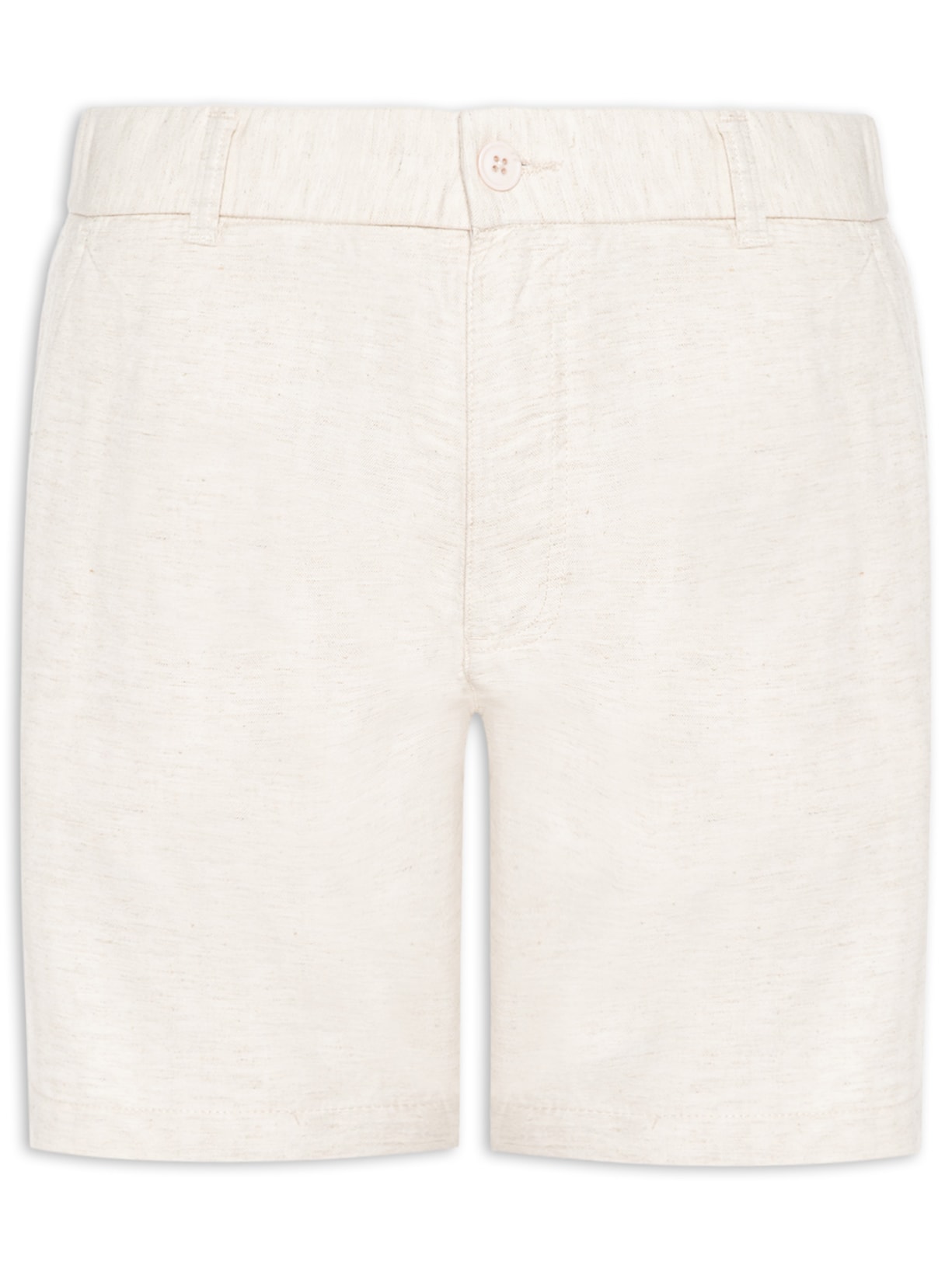Short Masculino Em Misto Linho Bege '2 Essential