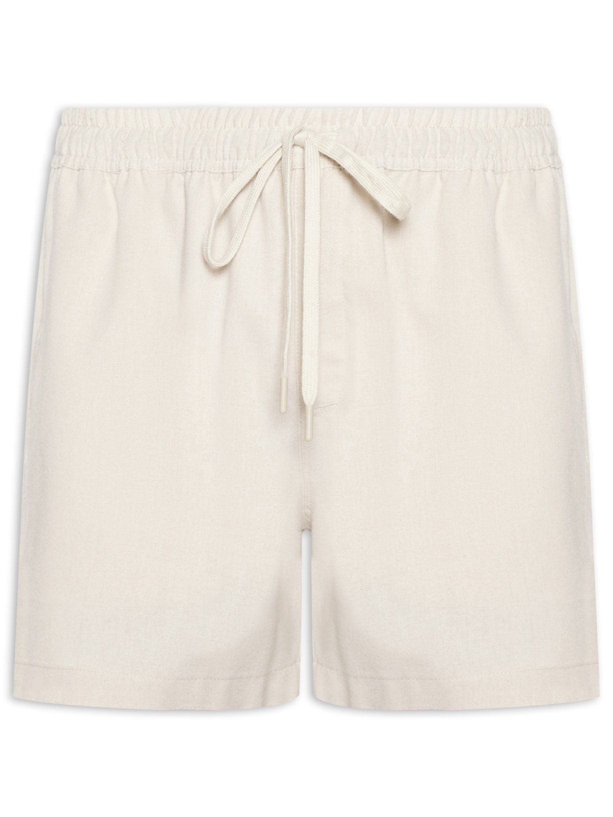 Short Masculino Em Misto Linho Bege Basiq Men