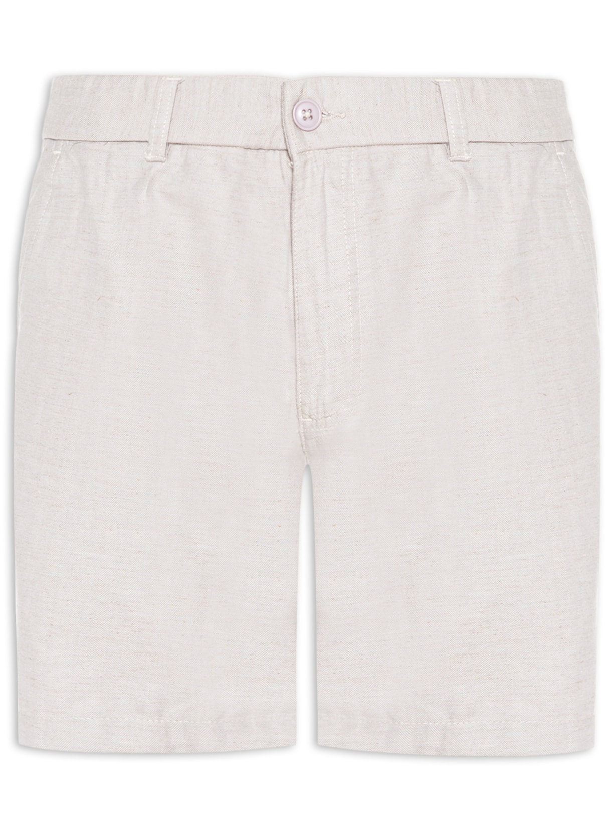 Short Masculino Em Misto Linho Cinza '2 Essential