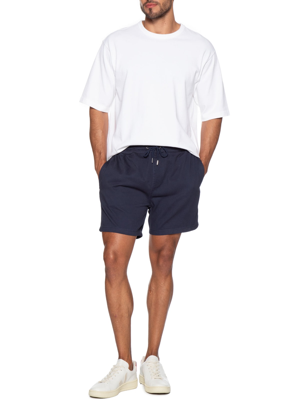 Short Masculino em Sarja Azul Basiq Men