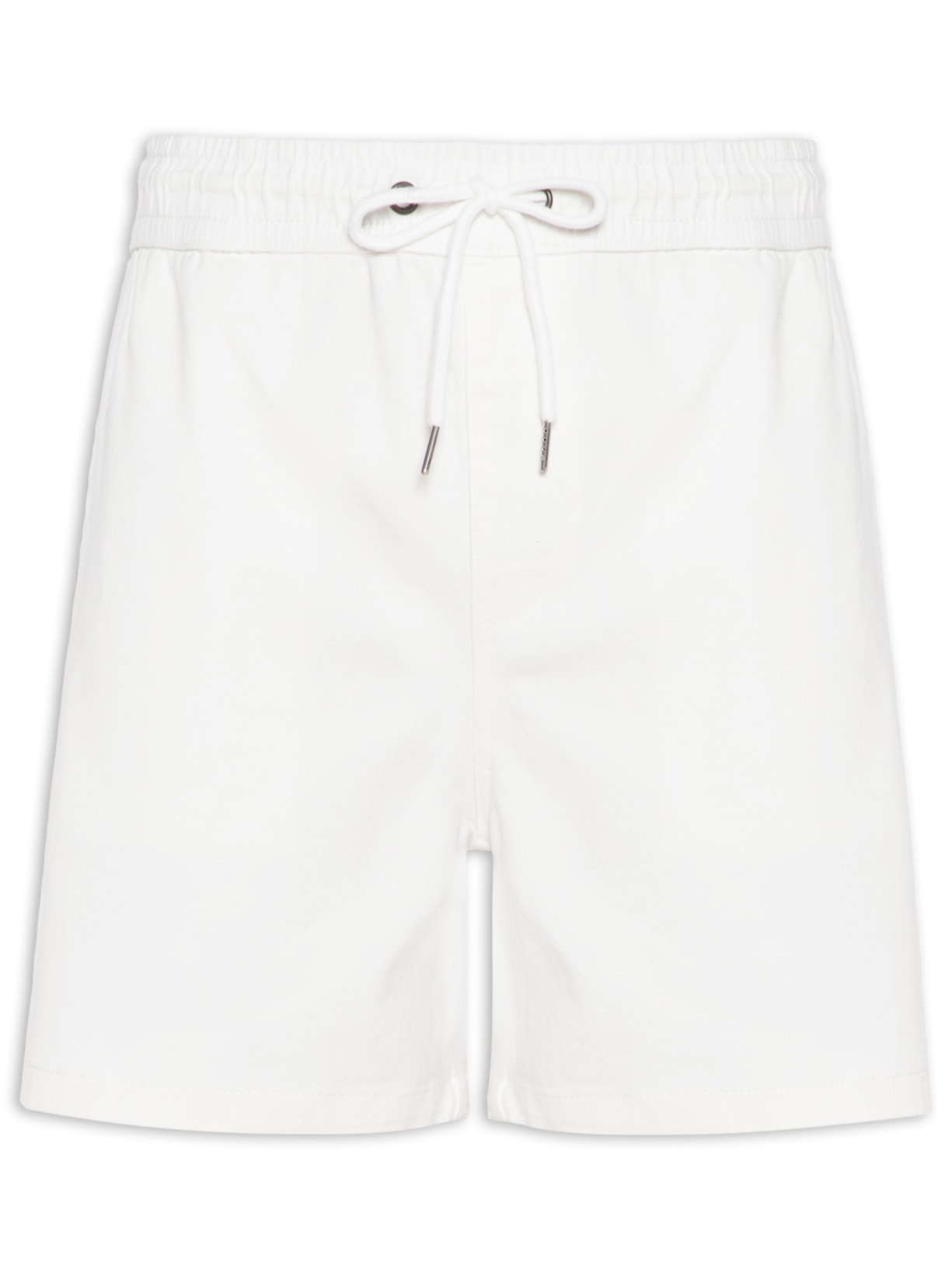 Short Masculino em Sarja Branco Basiq Men