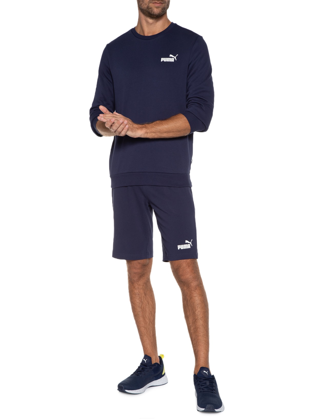 Short Masculino Ess Jersey Azul Puma