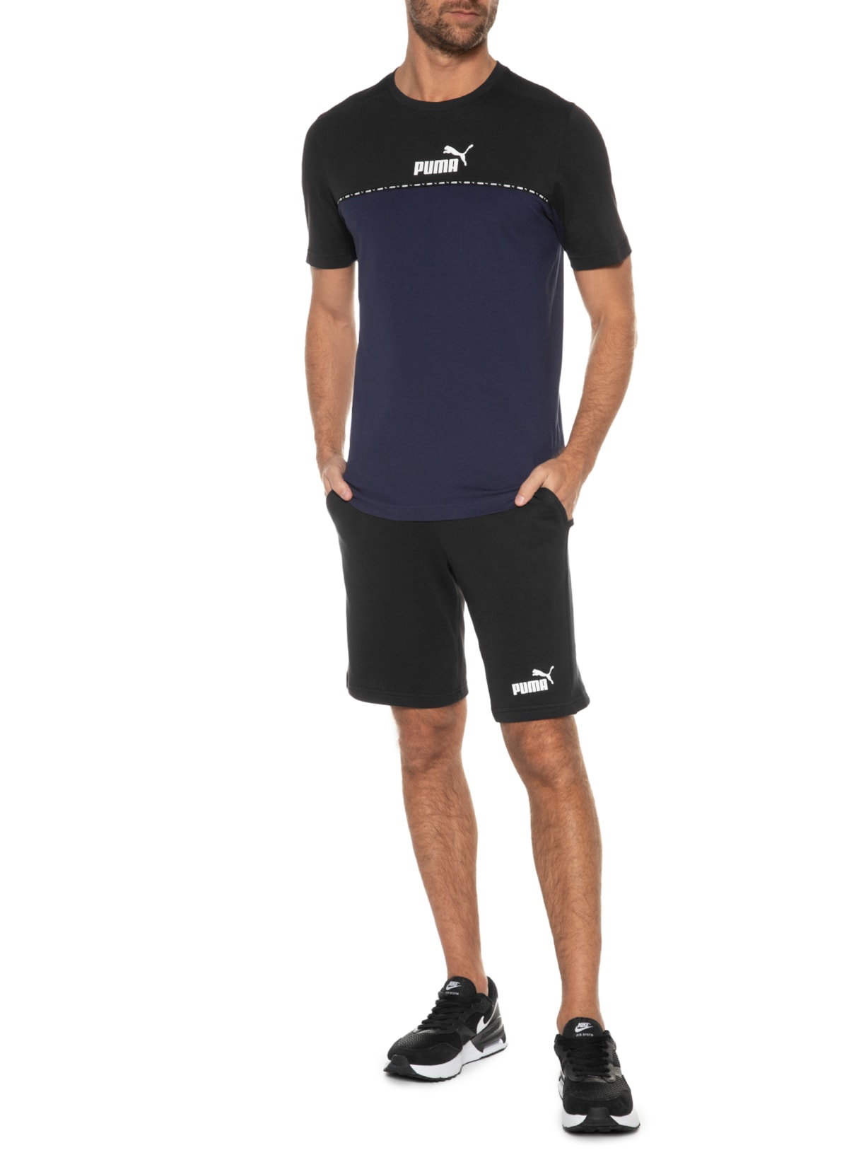 Short Masculino Ess Jersey Preto Puma