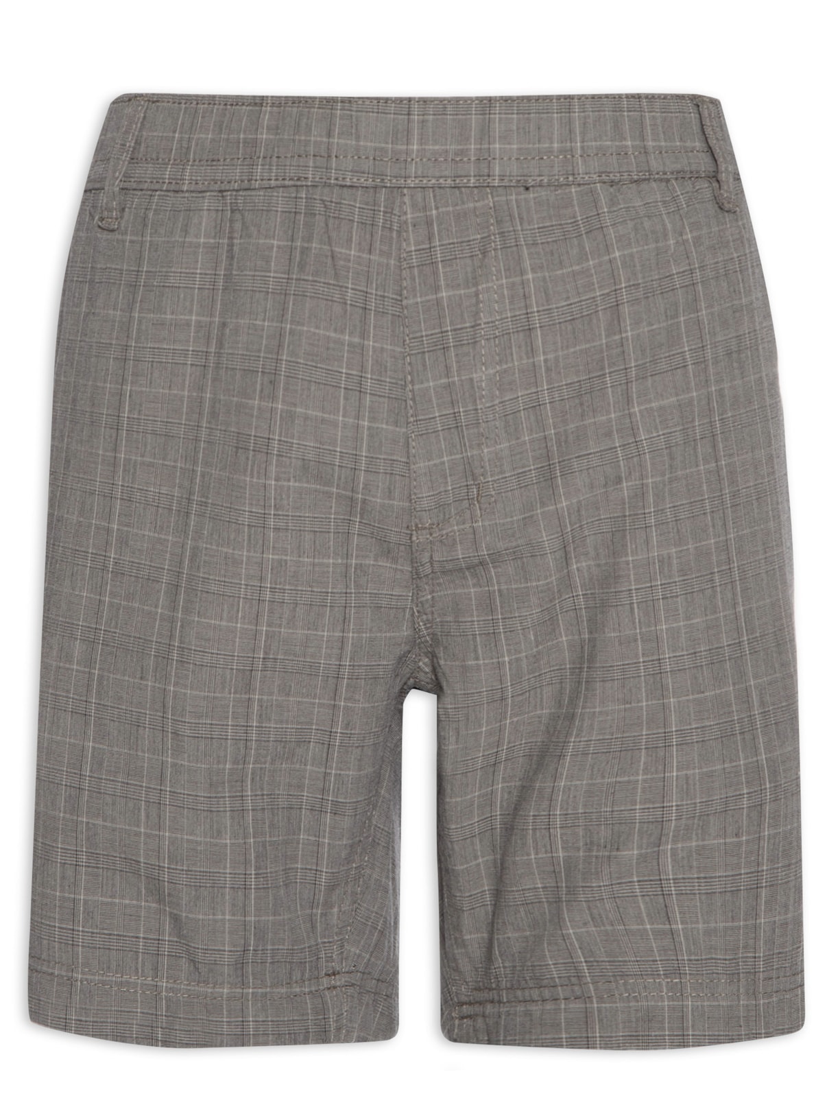 Short Masculino Estampa Xadrez - Cinza