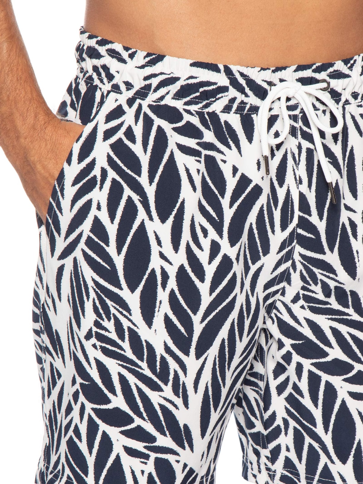 Short Masculino Estampado Beachwear Azul Basiq Men