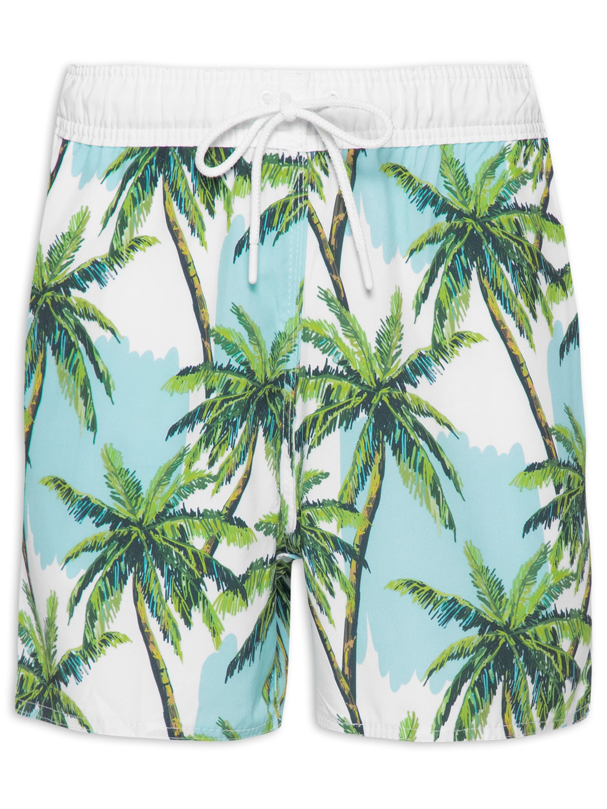 Short Masculino Estampado Coqueiro - Azul