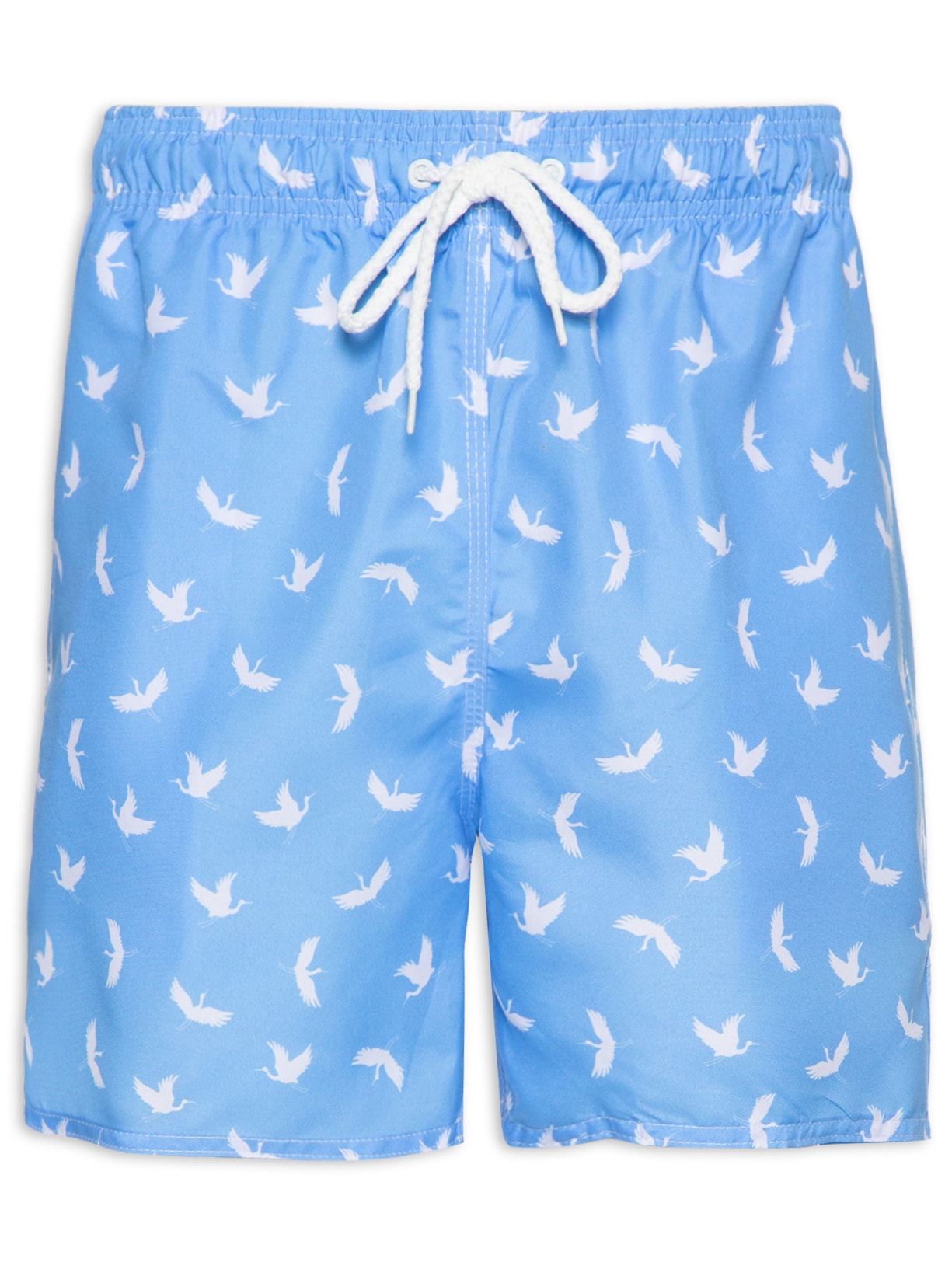 Short Masculino Estampado Passaros - Azul