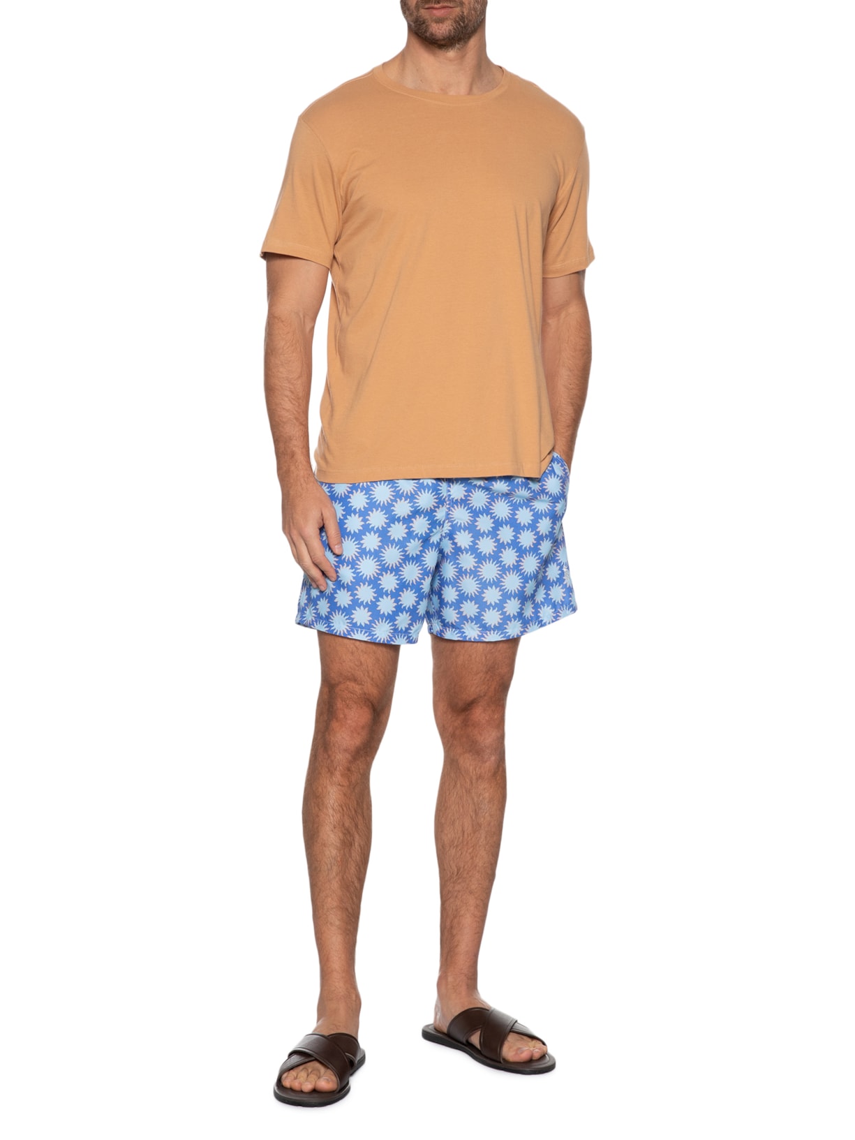 Short Masculino Estampado Soleil Azul Pineapple