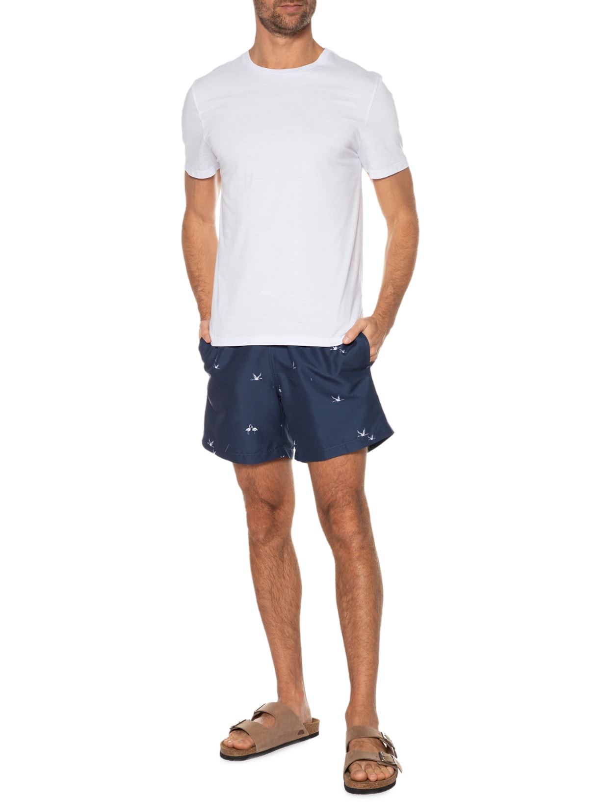 Short Masculino Estampado Swim Azul Barche