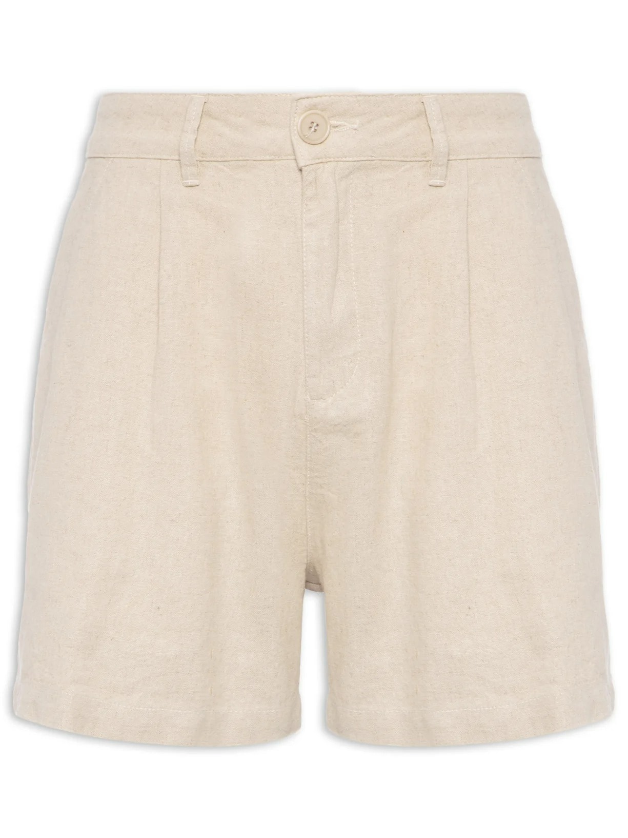 Short Masculino Fluid Linen Pleats Bege Osklen