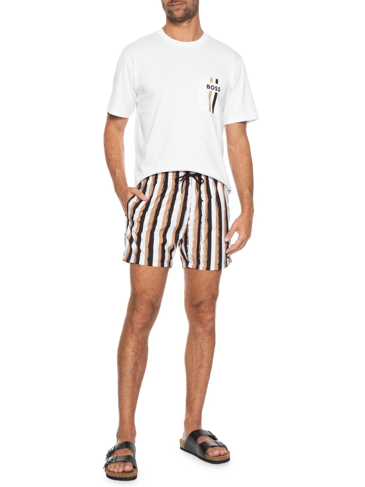 Short Masculino Fyn Bege Boss