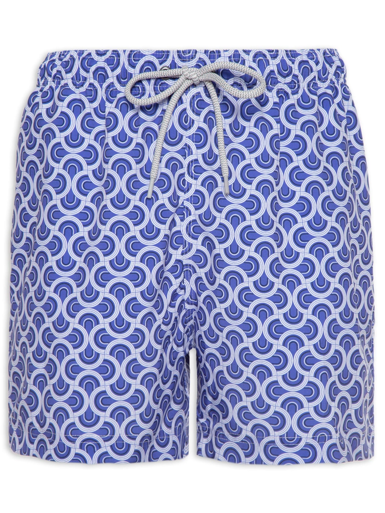 Short Masculino Geométrico Retro - Azul