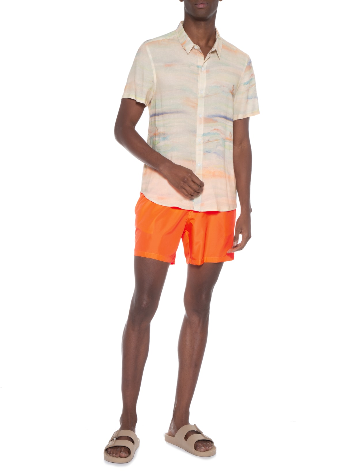 Short Masculino Gym Laranja Barche