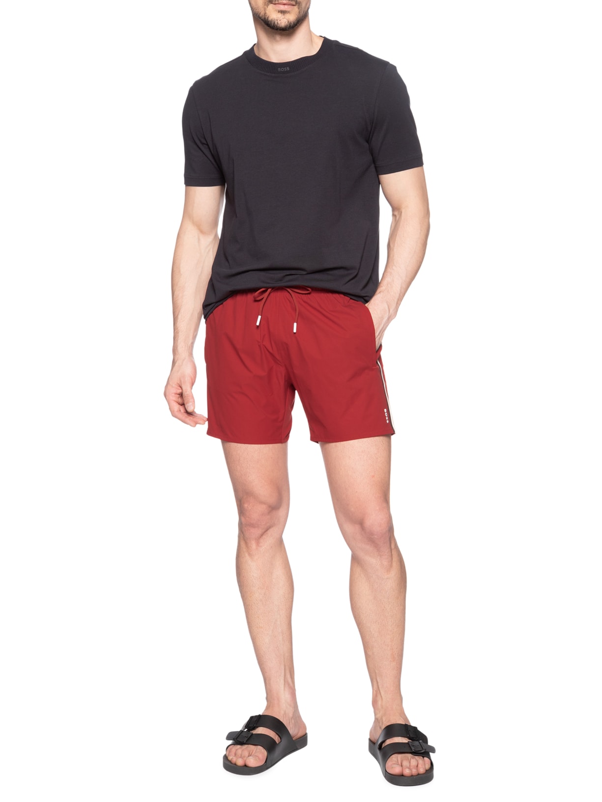 Short Masculino Iconic Vermelho Boss