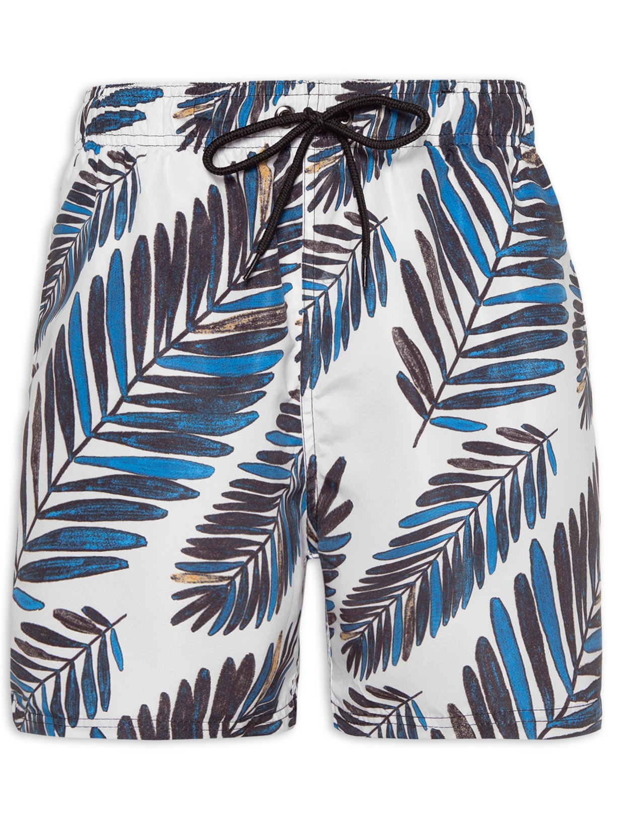 Short Masculino Leaf Blue - Branco