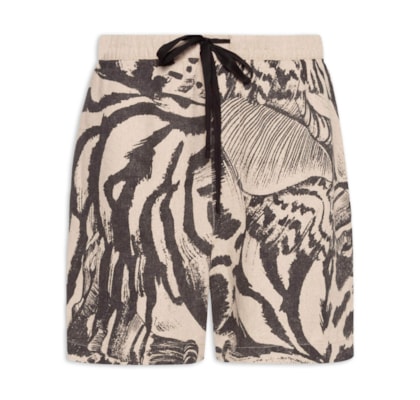 Short Masculino Linen Pj Concha Noturna - Bege