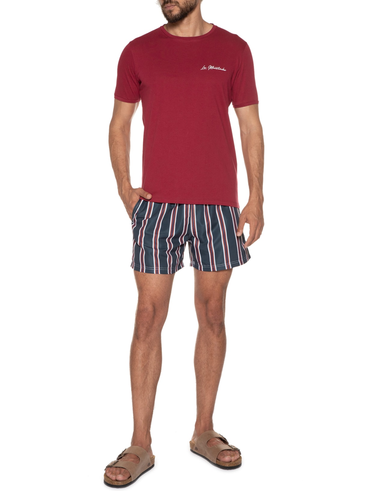 Short Masculino Lines Classic Azul La Moustache