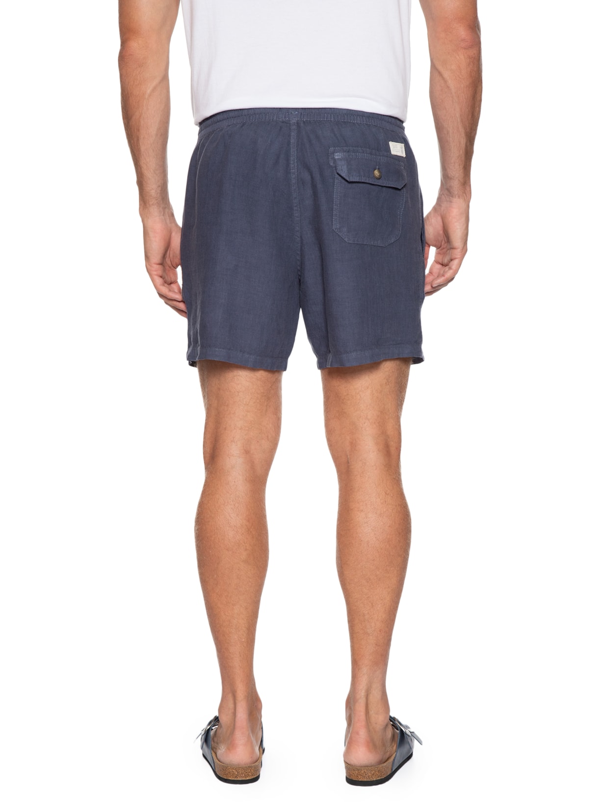 Short Masculino Linho Liso Azul Pineapple
