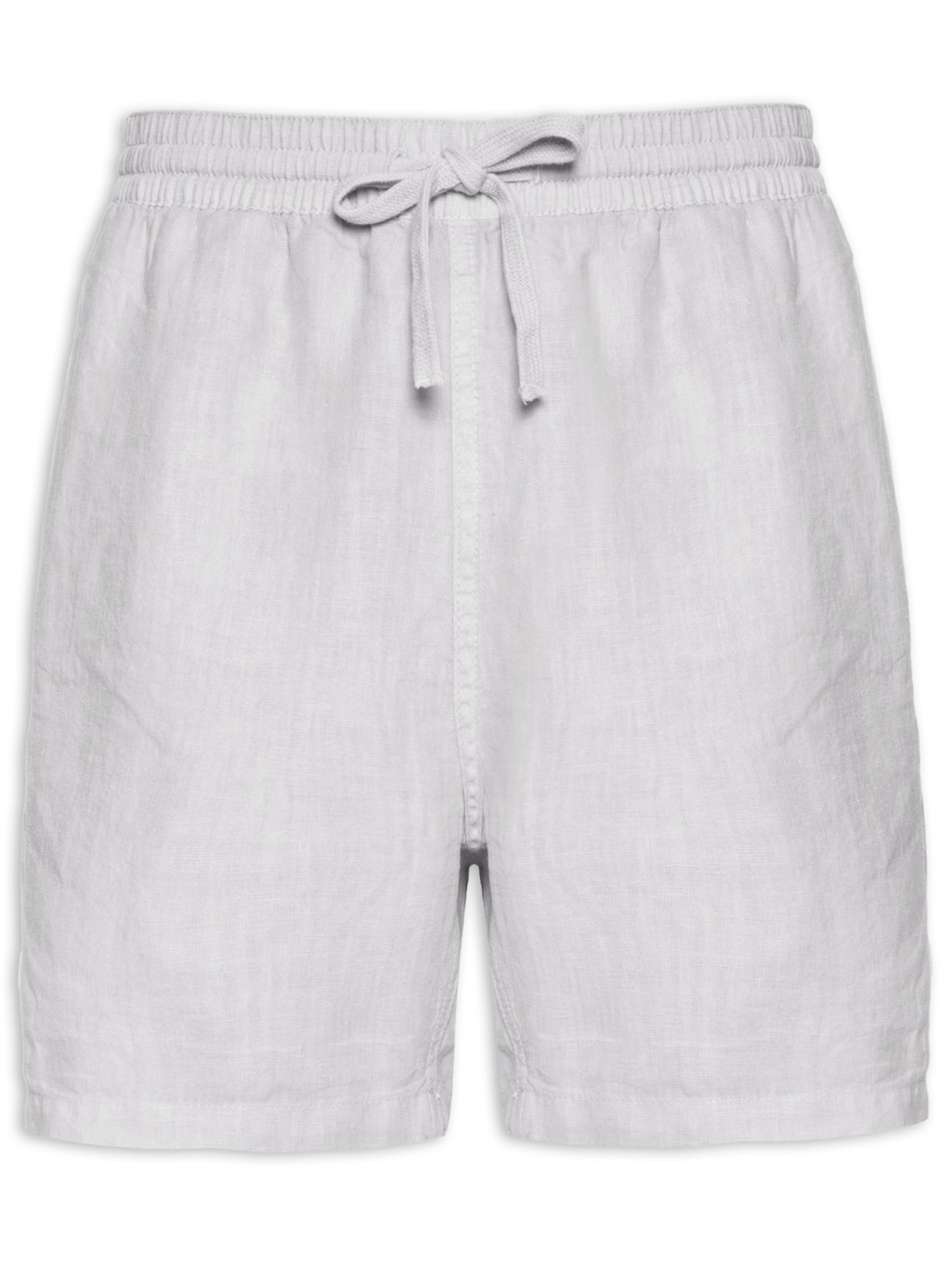 Short Masculino Linho Liso - Cinza