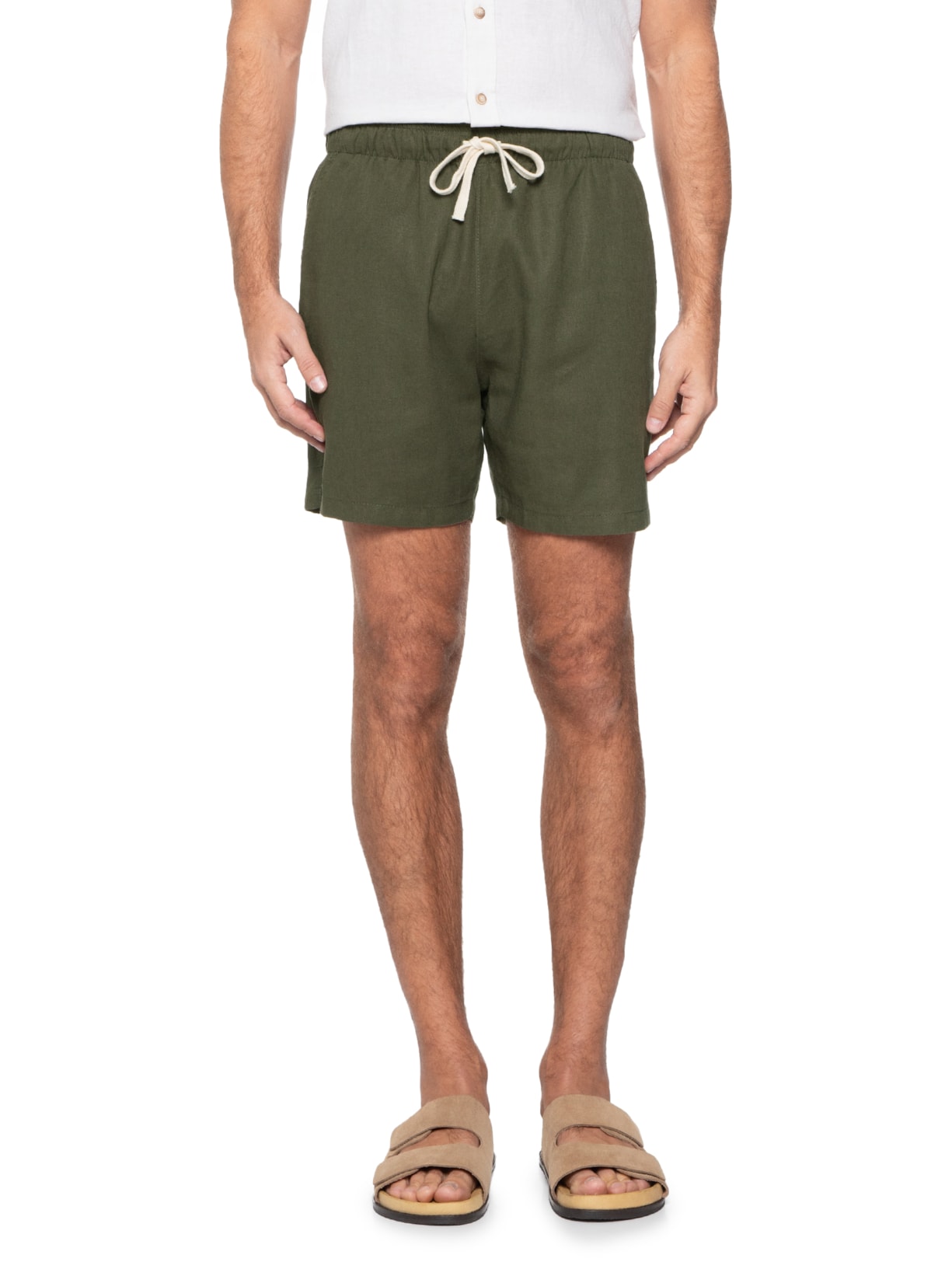 Short Masculino Linho Pier Verde Foxton