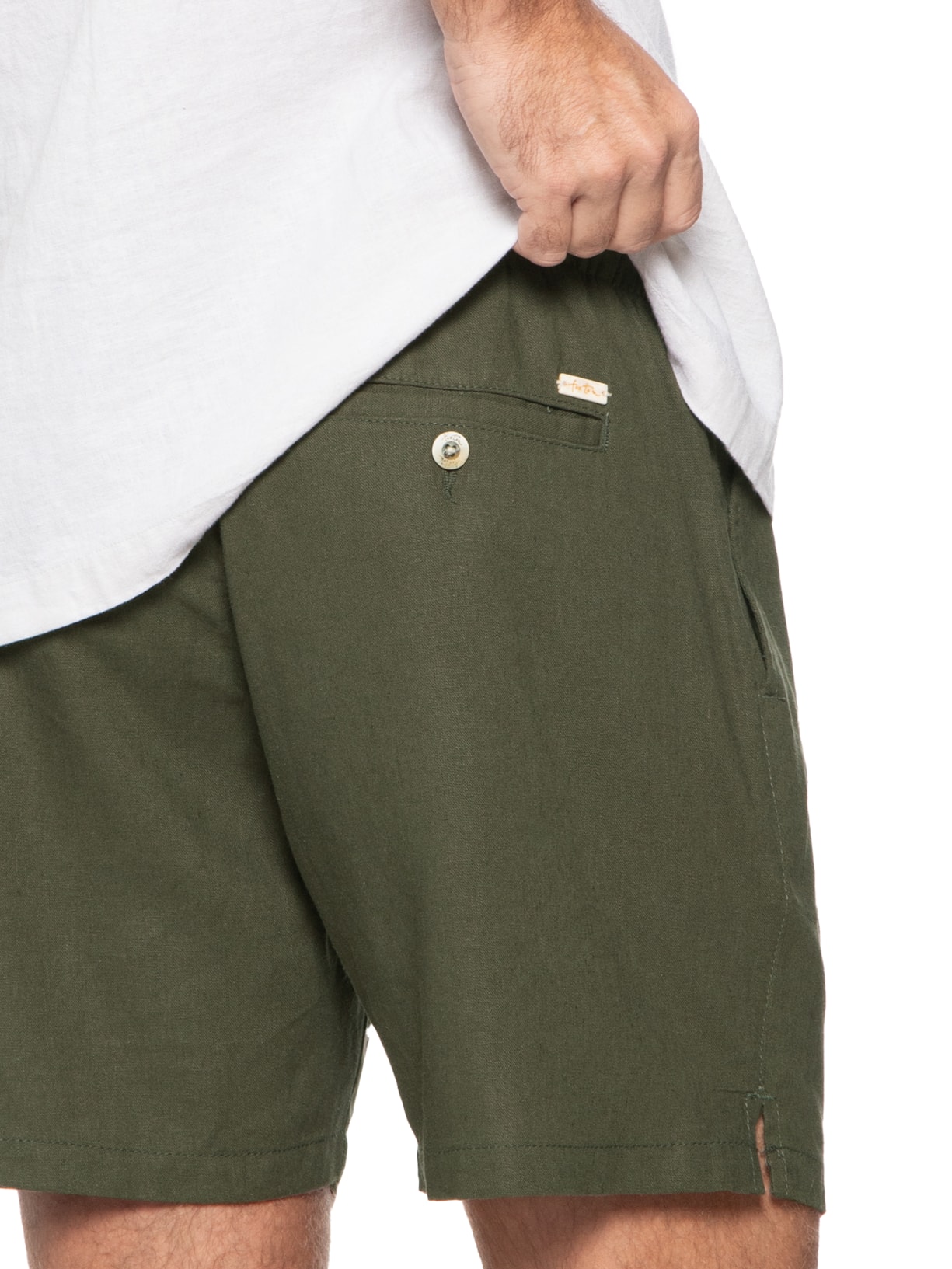 Short Masculino Linho Pier Verde Foxton